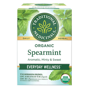 Traditional Medicinals Organic Spearmint herbal tea, Fair Trade Certified, 16 ct