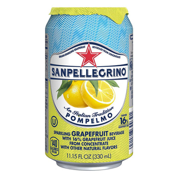 San Pellegrino Sparkling Drink Pompelmo, 24 Pack of 11.15 Fl Oz Cans, Yeller