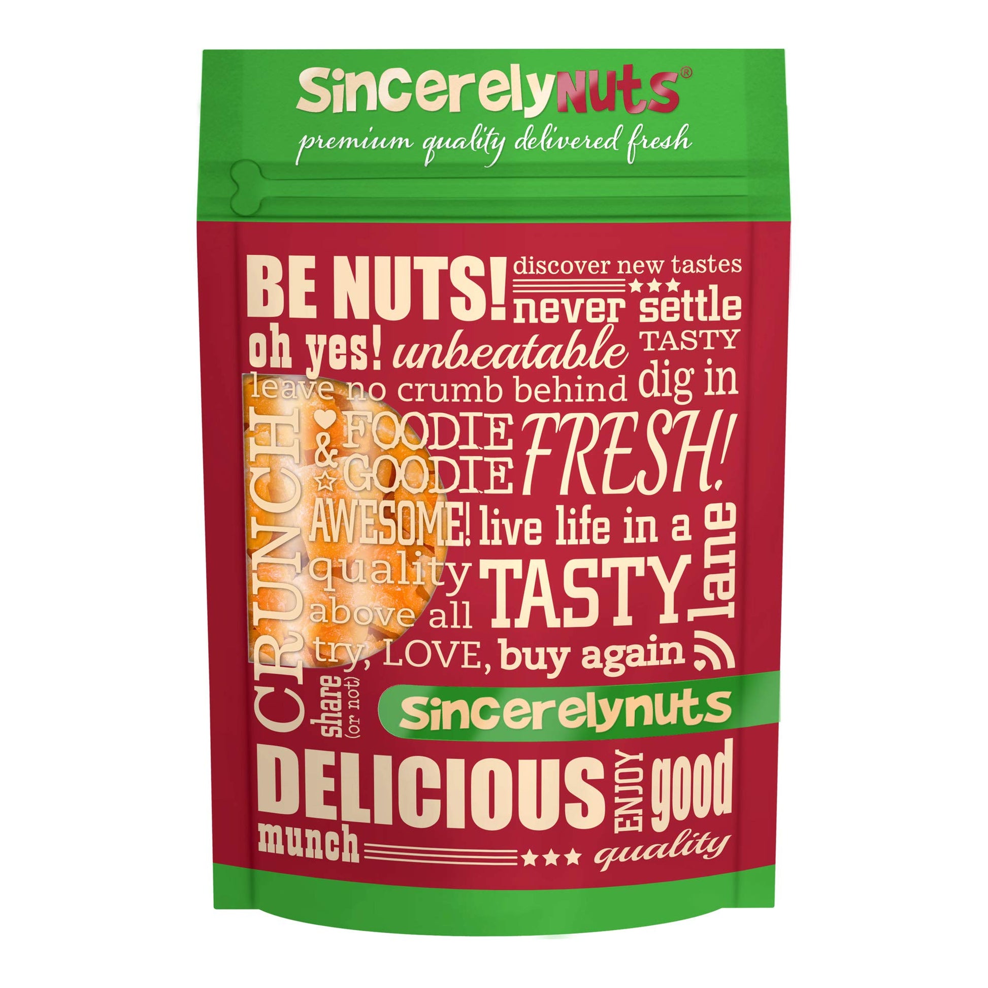 Sincerely Nuts Dried Cantaloupe Chunks - Two Lb. Bag - Remarkably Delicious - Outstanding Freshness- Loaded with Nutrients - Kos