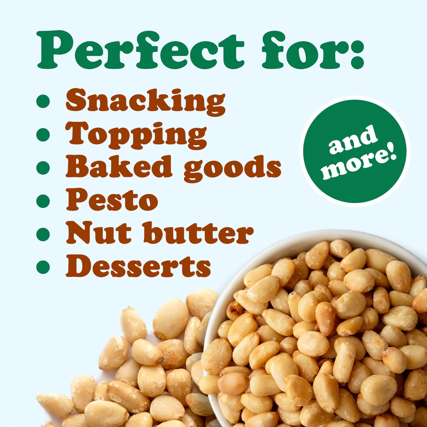 Food To Live Dry Roasted Pine Nuts, 2 Pounds – Naturally Tasty And Crunchy, Nutritious And Delicious, Perfect For Cooking, Baking And Snacking, Vegan, Kosher, Bulk