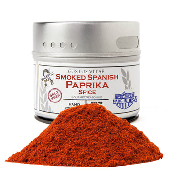 Gustus Vitae Smoked Spanish Paprika - All Natural, Non GMO, 4 Ounce, Sustainable Spice, Hand Crafted Seasoning