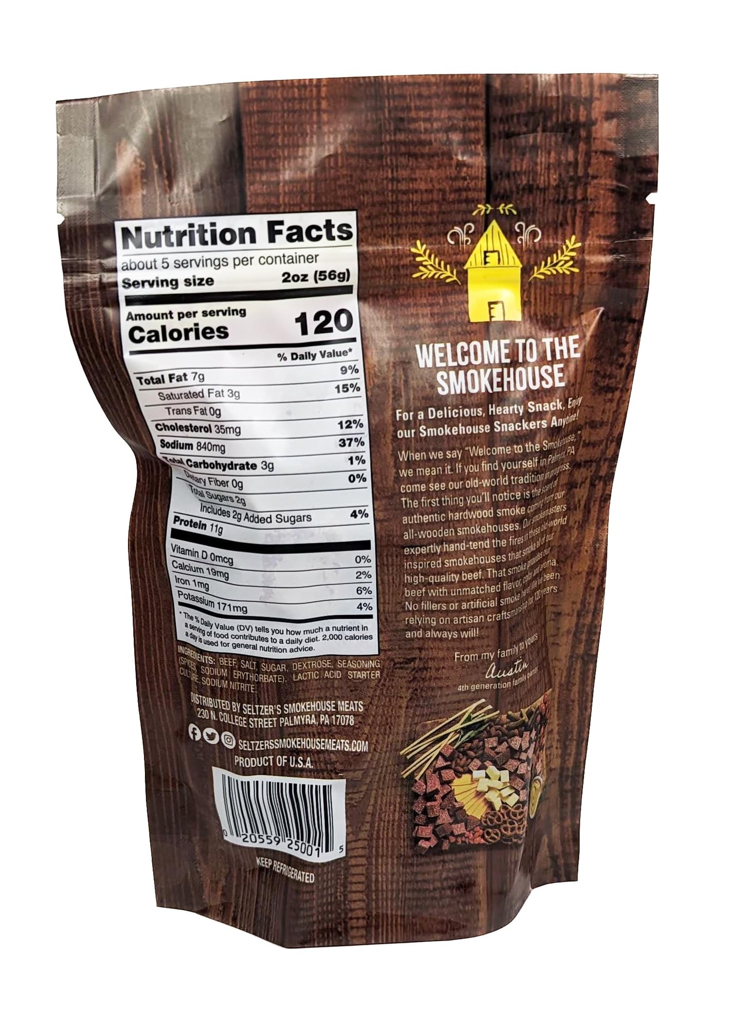 Generic Lebanon Bologna Smokehouse Snackers, Original & Double Smoked Flavor, 10 oz bags (Pack of 2)