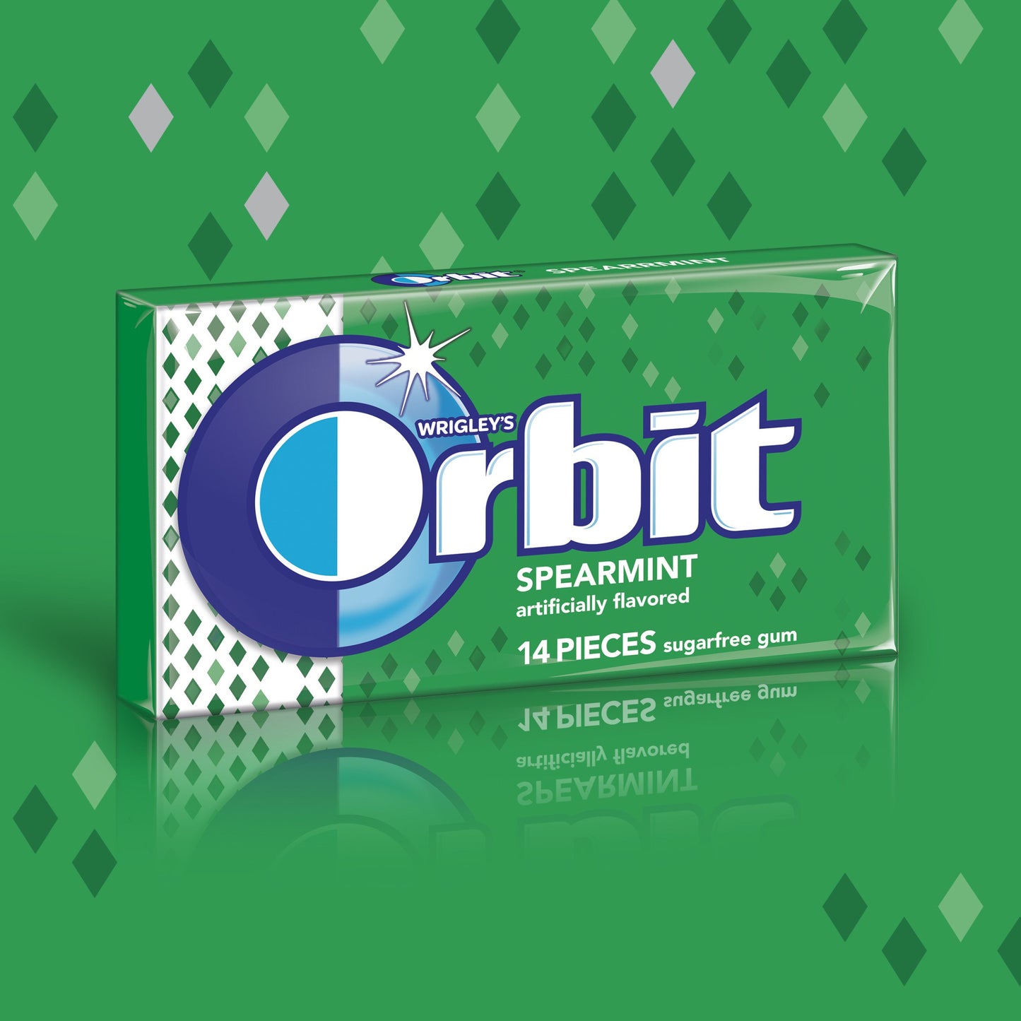 Orbit Spearmint Sugar Free Gum, 14 Piece Pack (24 Count)