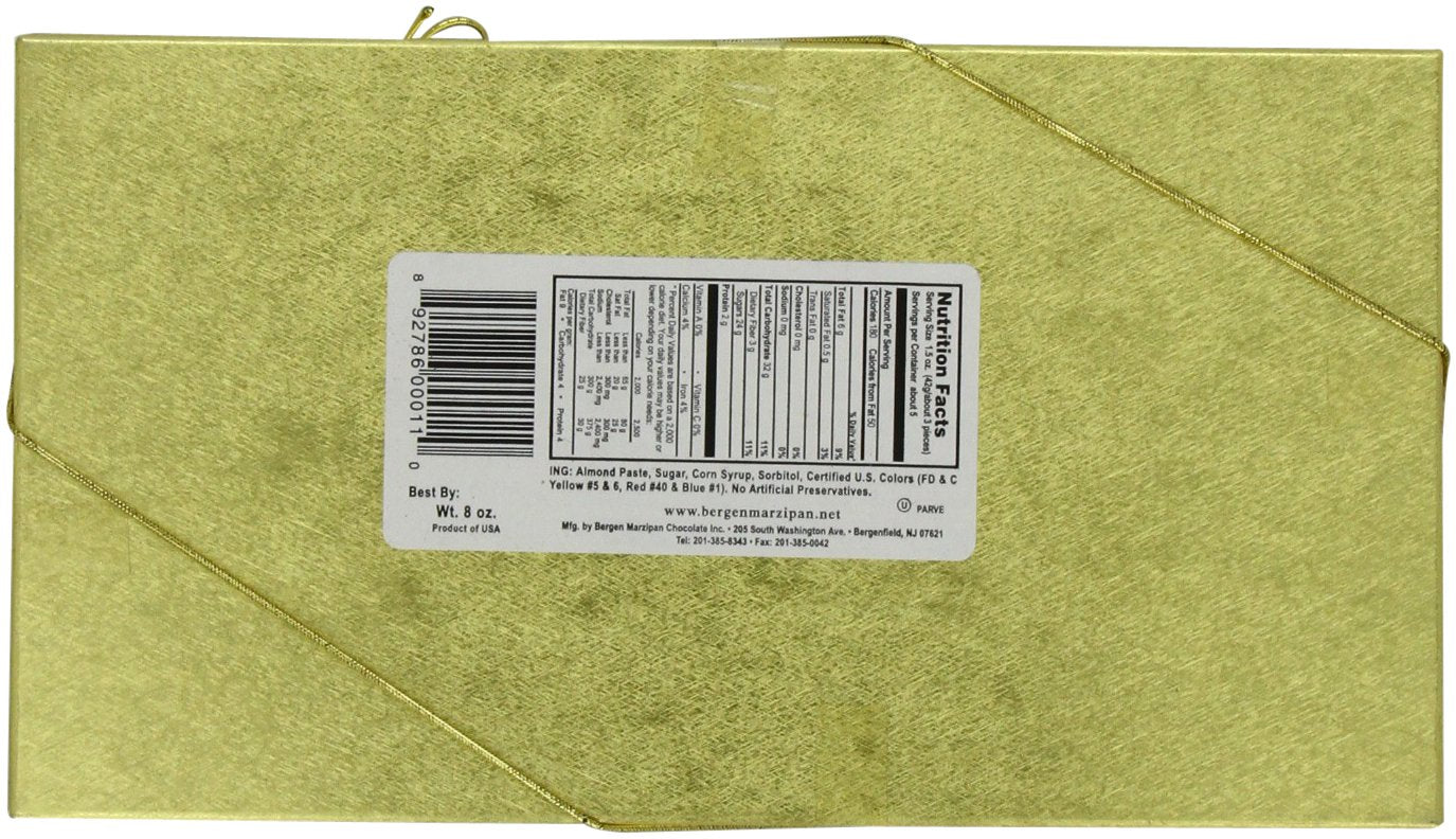 Bergen Marzipan M-1 Assorted Fruit 8 ounce