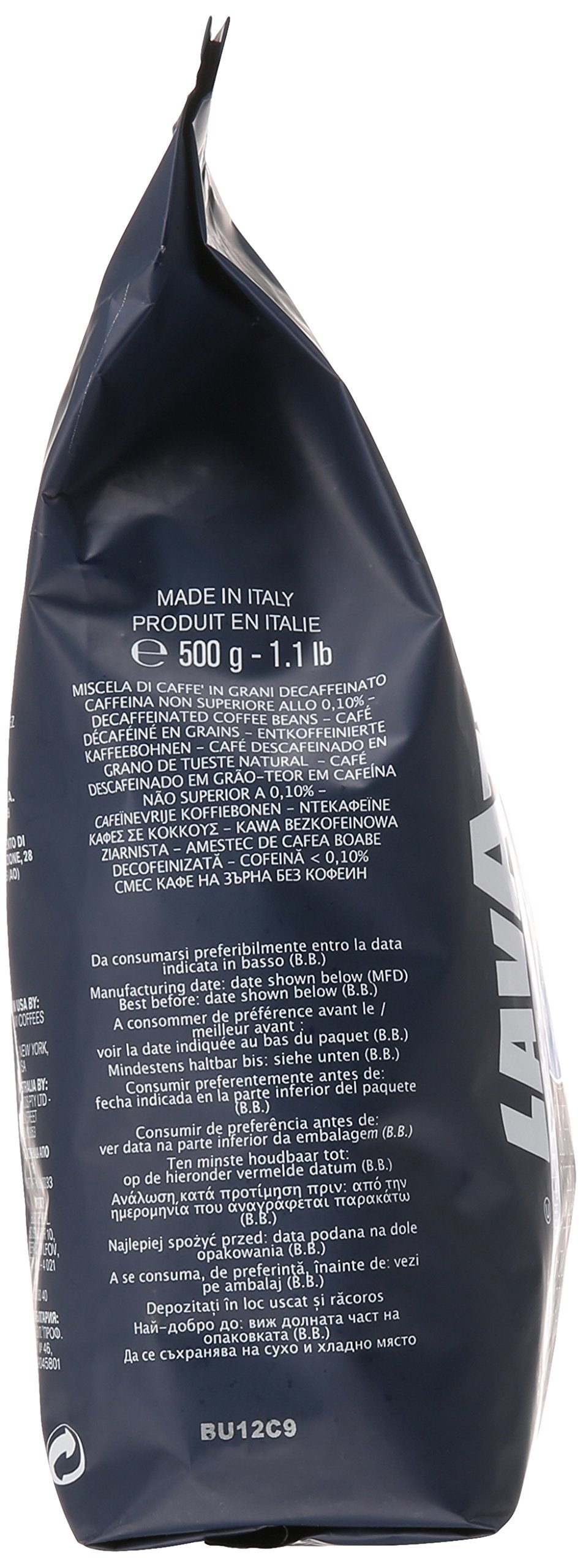 Lavazza Decaf Espresso Bean, 17.6 Ounce