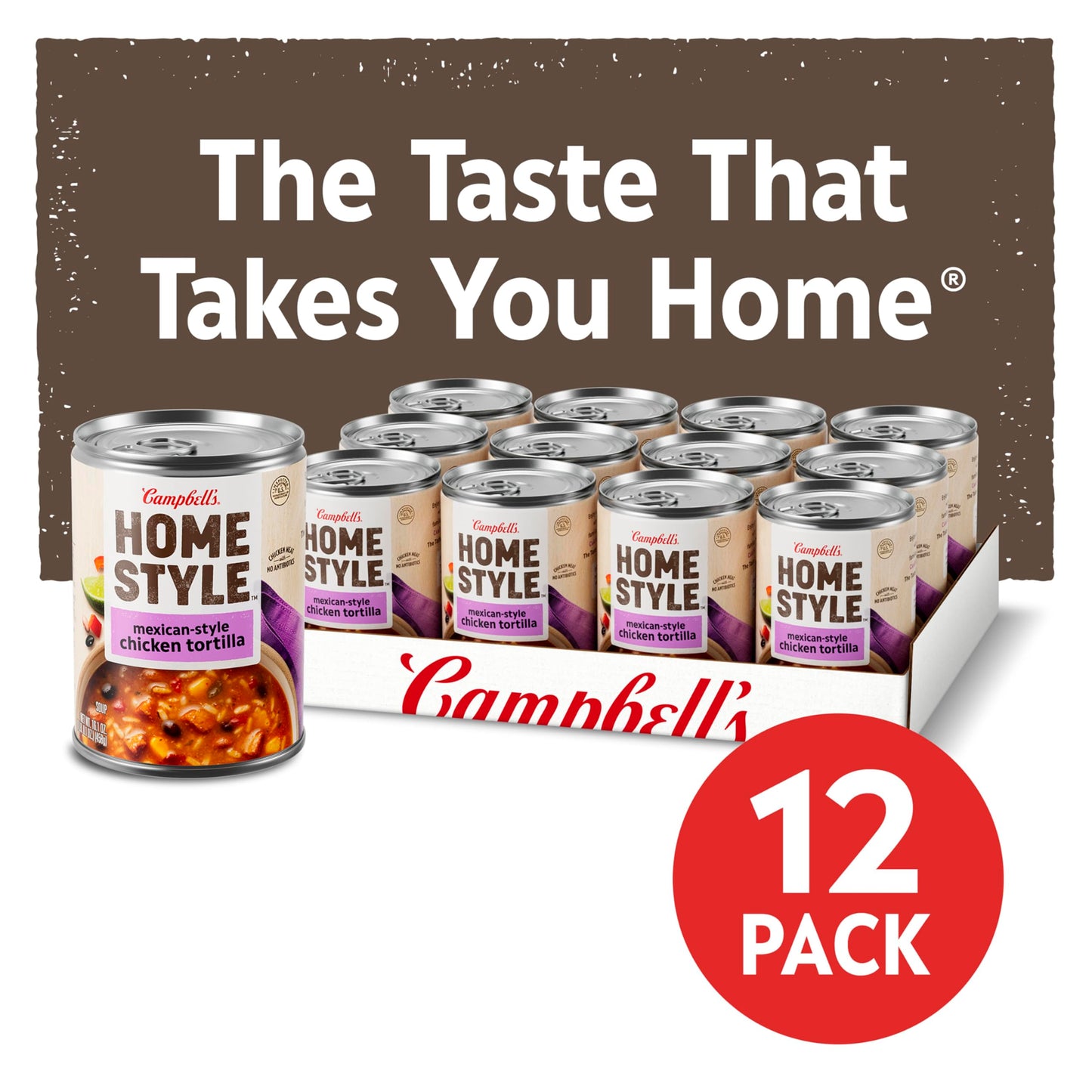 Campbell'S Homestyle Mexican-Style Chicken Tortilla Soup, 16.1 Oz Can (Case Of 12)