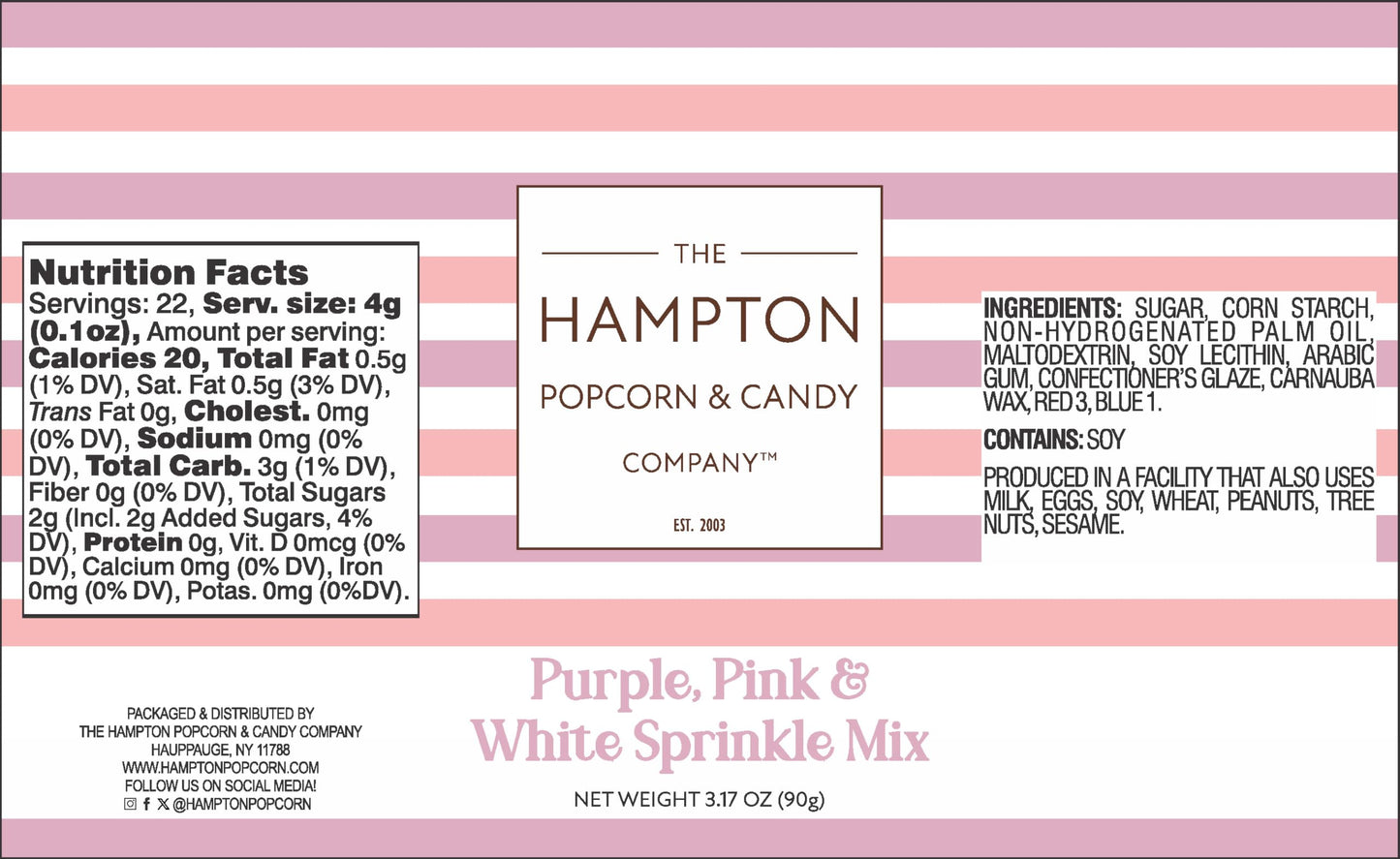 Pink, Purple & White Sprinkles Jimmies 3.17 Oz, Sprinkles For Cake Decorating, Cake Sprinkles, Sprinkles For Baking, Ice Cream &