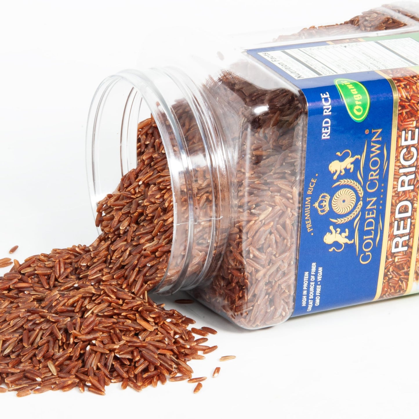 Golden Organic Red Rice | High-Fiber, Gluten-Free, Non-GMO | 32oz (2lb) Premium Sticky Whole Grain Rice