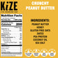 KiZE Energy Bars - Crunchy Peanut Butter - Gluten Free, Dairy Free, High Protein - 10 Count