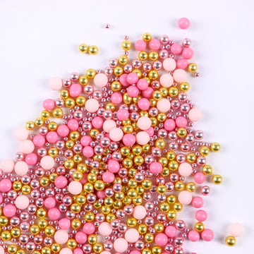Valentine Sprinkles for Cake Decorating 7 Ounce Rose Gold Pink Sugar Pearl Metallic Sprinkles for Cupcake Toppers, Cookies, Ice 