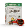 Bareorganics Energy Medium Roast Coffee, Organic, 10 K-Cup Pods, Superfoods & Probiotics Infused, Vegan, Gluten Free, 10 Single Serve Cups