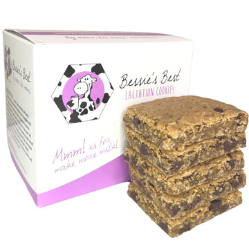 Bessies Best Lactation Cookies - Oatmeal Peanut Butter Chocolate Chip - 12 Count - Breastfeeding Snacks