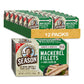 Season Mackerel in Olive Oil - Skinless & Boneless, Wild Caught, Keto Snacks, Canned Mackerel Fillets, Full of Vitamins, Low in 