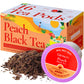 Gya Tea Co Peach Black Tea Pods - Caffeinated, Smooth & Robust, 16 Count Pack