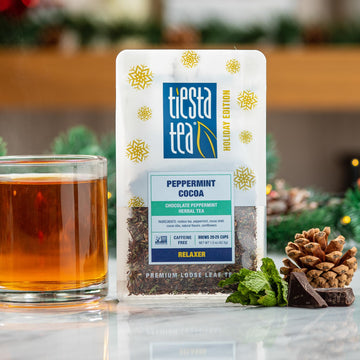 Tiesta Tea - Cozy Peppermint Cocoa, Chocolate Peppermint Herbal Tea, Premium Loose Leaf Tea Blend, Non Caffeinated Holiday Tea,