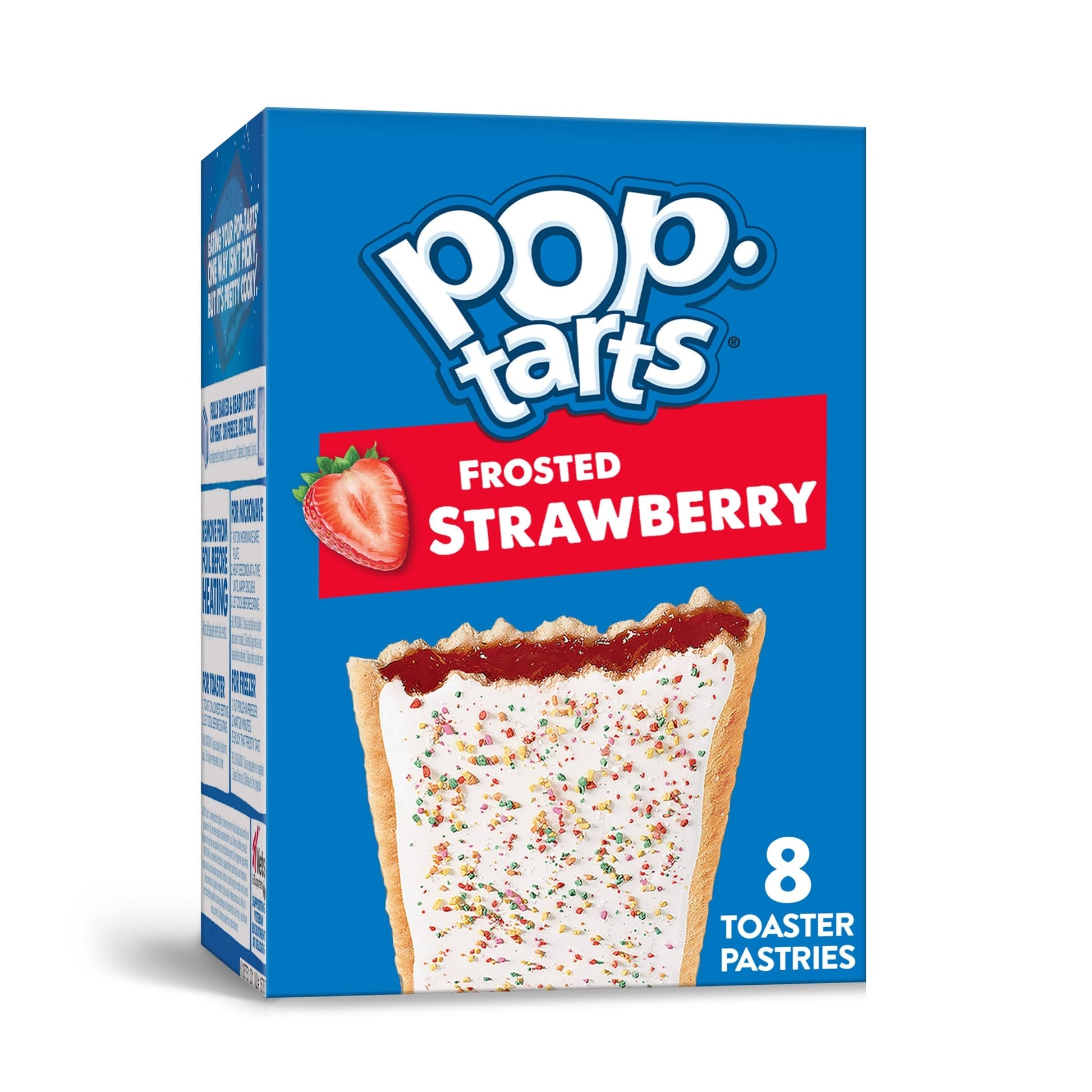 Pop-Tarts Toaster Pastries, Breakfast Foods, Kids Snacks, Frosted Strawberry, 13.5oz Box (8 Pop-Tarts)