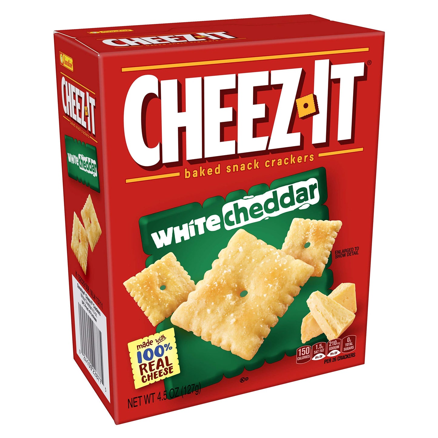 Cheez-It White Cheddar Crackers, 4.5 Ounce (Pack of 12)
