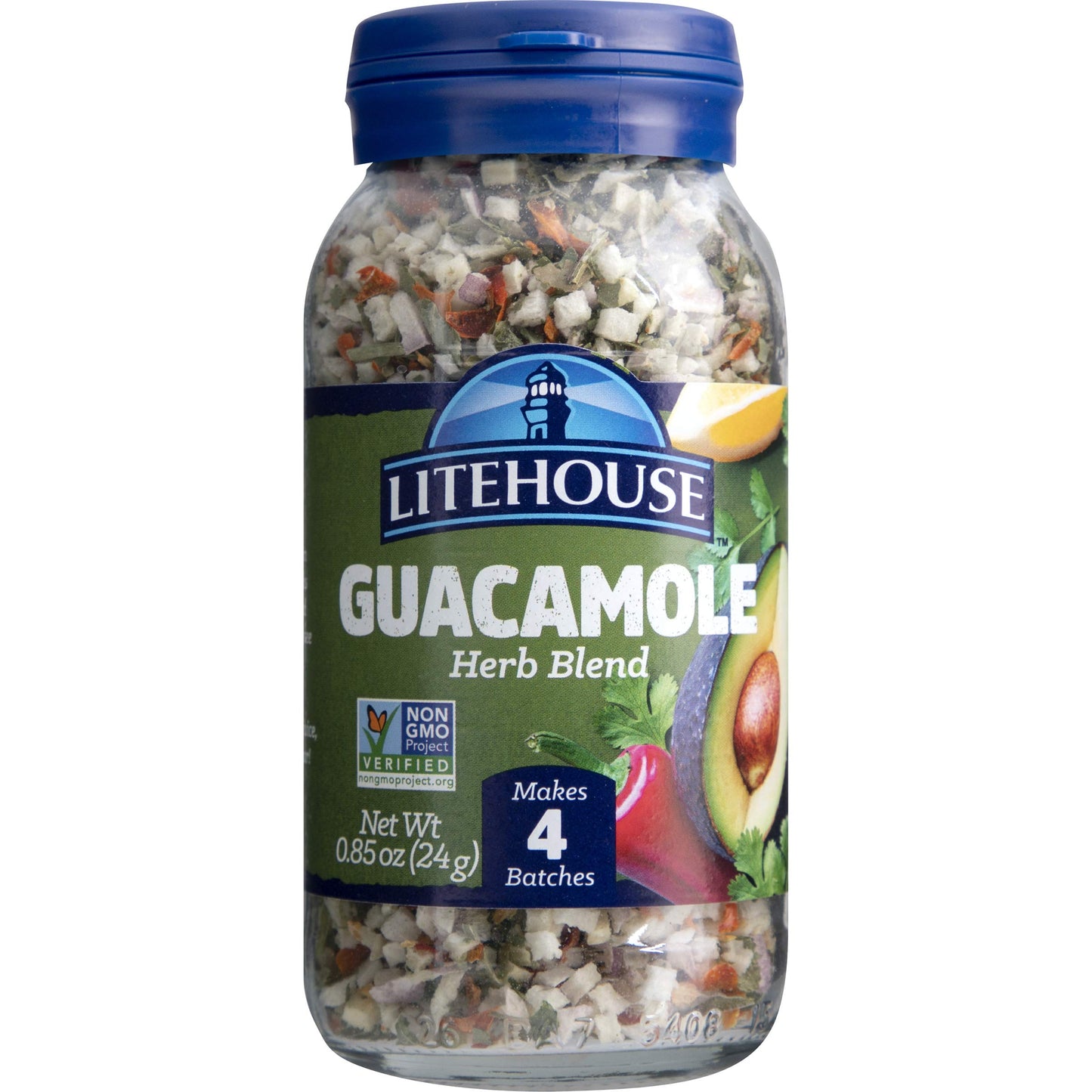 Litehouse Freeze Dried Guacamole Herb Blend, Organic, Gluten Free, 0.85 oz (Pack of 6), Guacamole