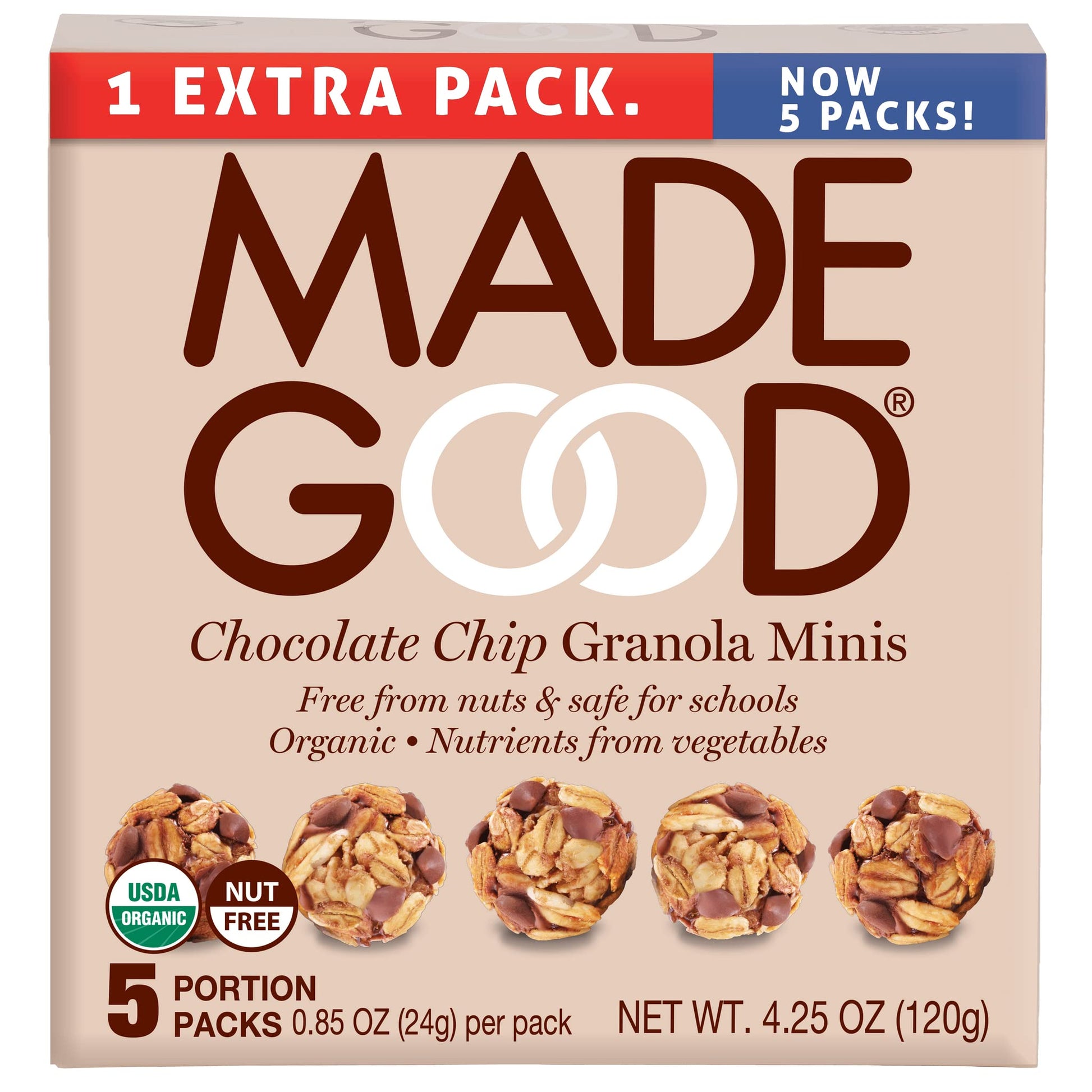 Made Good Granola Minis Chocolate Chip, 24 Gram, (Pack Of 6)
