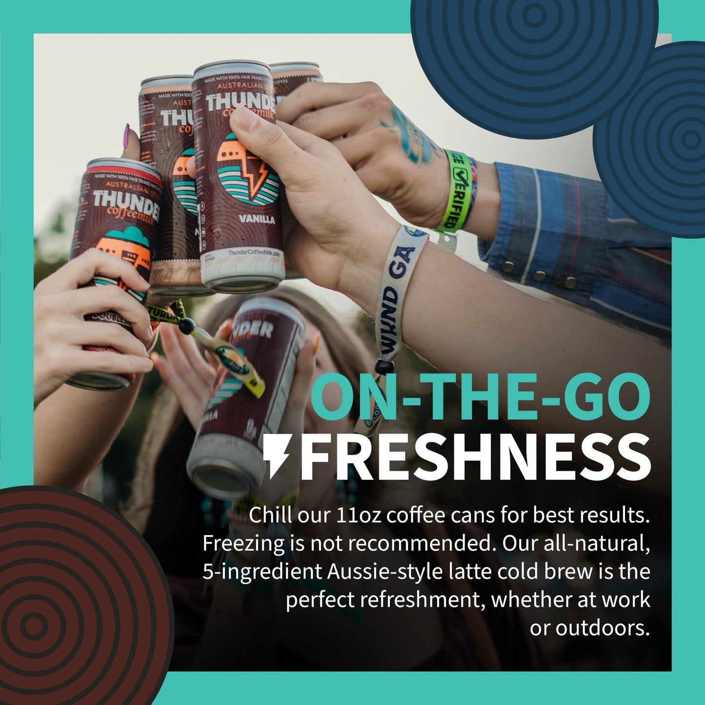 Thunder Coffeemilk Cold-Brewed Canned Coffee, 11 oz Latte, Convenient Grab & Go, 12 Pack