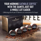 Catholic Coffee Pods - Pope St. John Paul II Peruvian Dark Roast, Cedar & Chocolate Notes, 12 Count