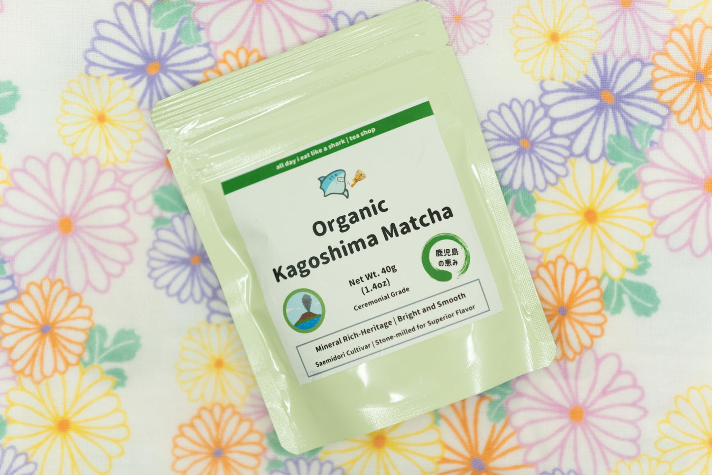 all day i eat like a shark Saemidori Organic Ceremonial Matcha Powder - JAS Certified, 100% Pure, 40g Bag, Authentic Japanese Origin