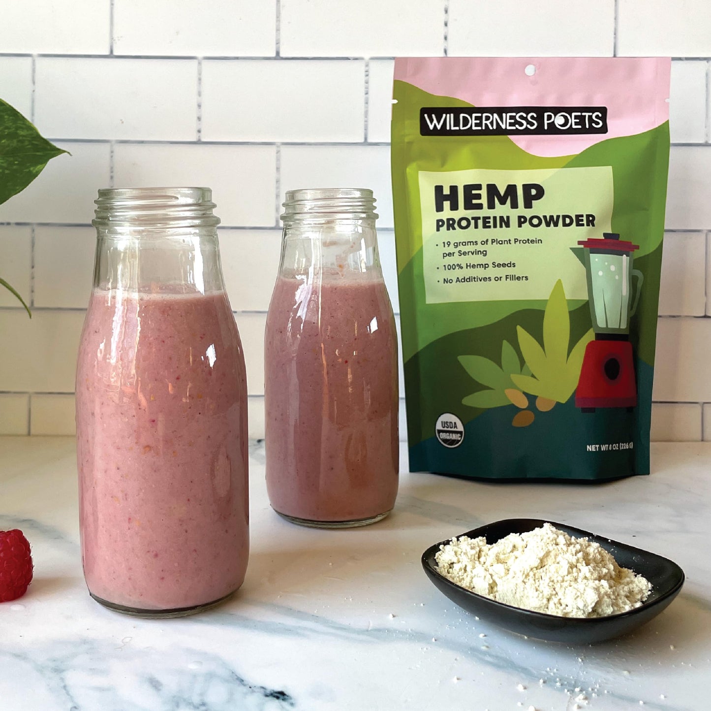 Wilderness Poets, Cold Pressed Organic Hemp Protein Powder (64 Ounce - 4 Pound)