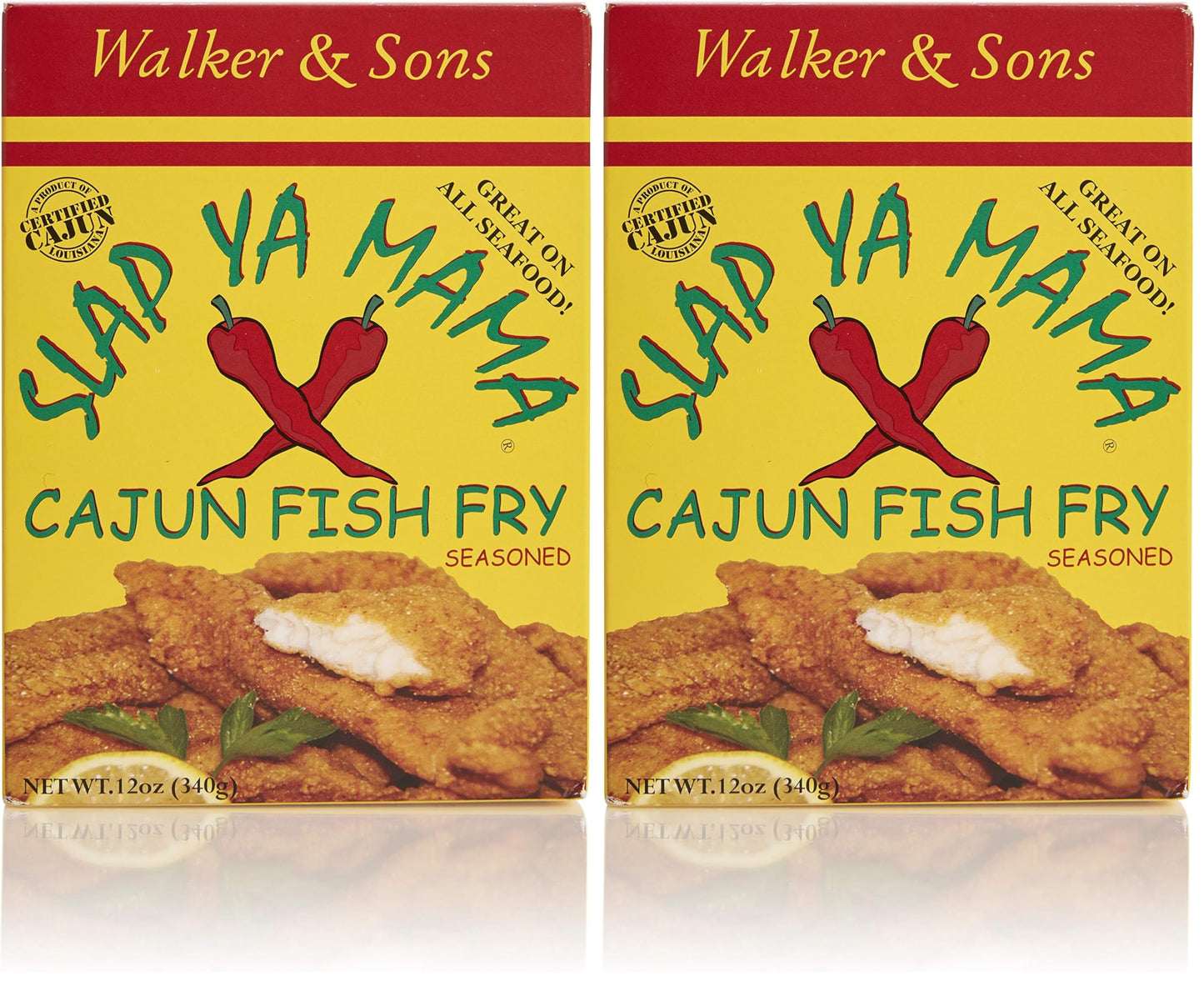 Slap Ya Mama Seasoning Fish Fry Cajun, 12 oz (Pack of 2)