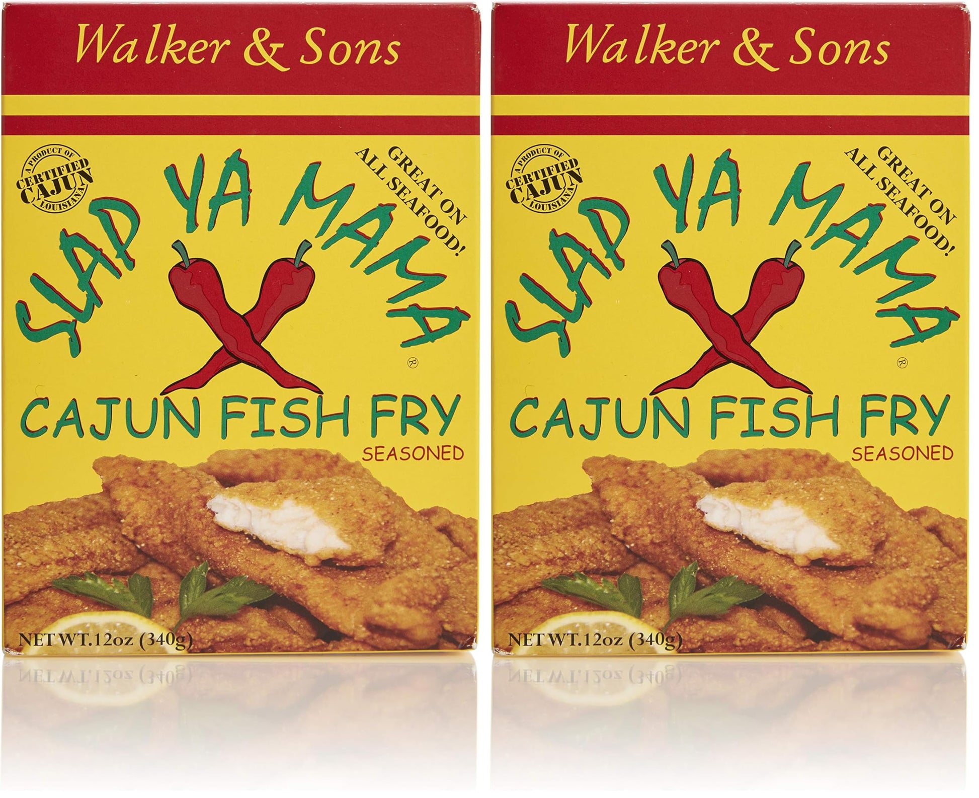 Slap Ya Mama Seasoning Fish Fry Cajun, 12 oz (Pack of 2)