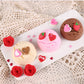 Edible Valentine Icing Decoration, Red Rose Icing Decoration, Royal Icing Heart Sprinkle, Strawberries Sugars Sprinkles For Cupc