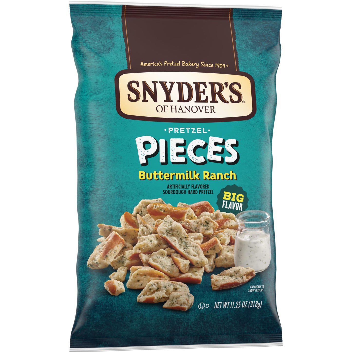 Snyders of Hanover Buttermilk Ranch Flavored Pretzel Pieces, 11.25 Oz (Pack of 3)