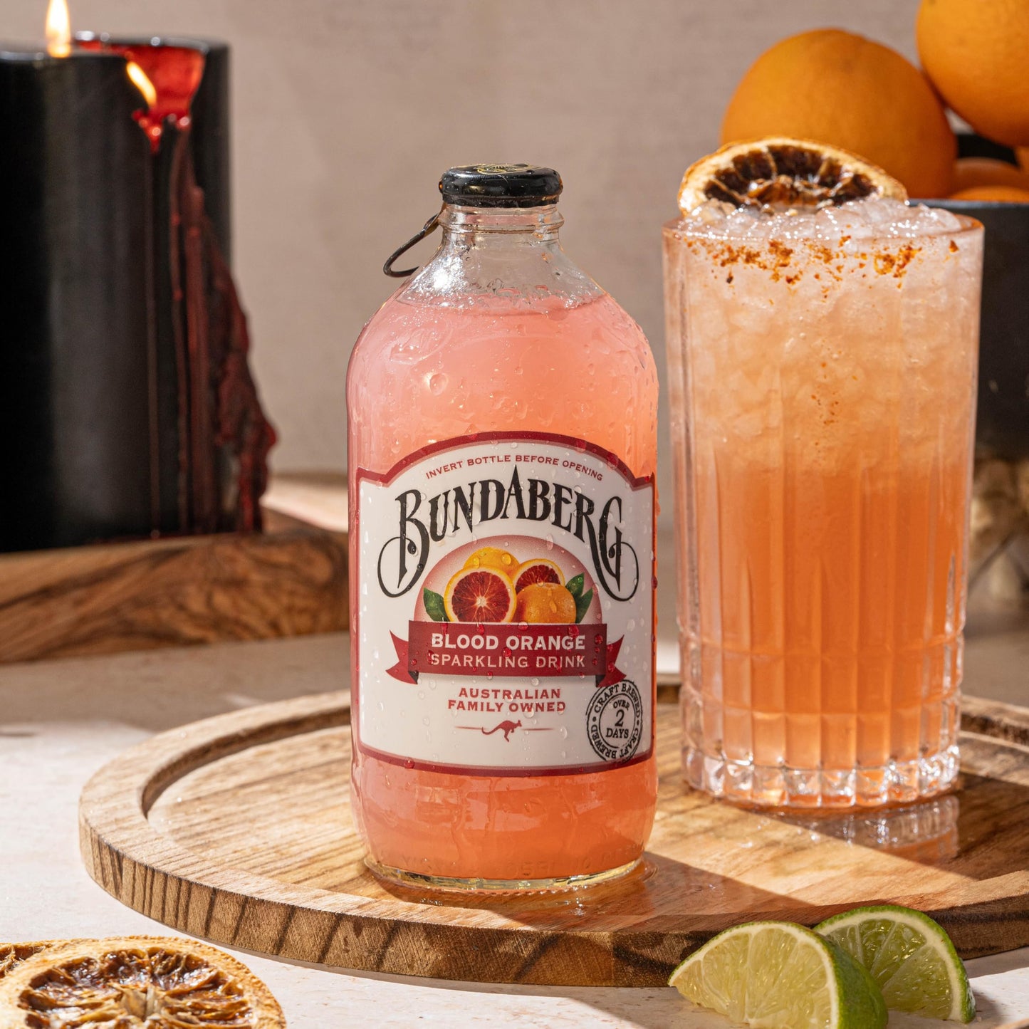 Bundaberg Sparkling Fruit Drink, Blood Orange, 12.7 Fl Oz, Pack of 4