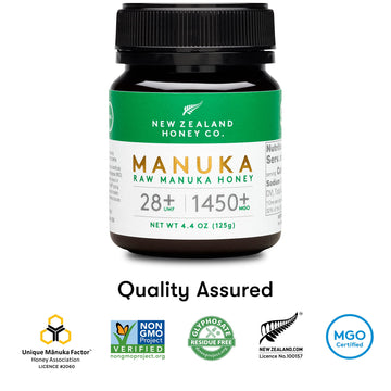 New Zealand Honey Co. Raw Manuka Honey Umf 28+ | Mgo 1450+, Umf Certified / 4.4Oz