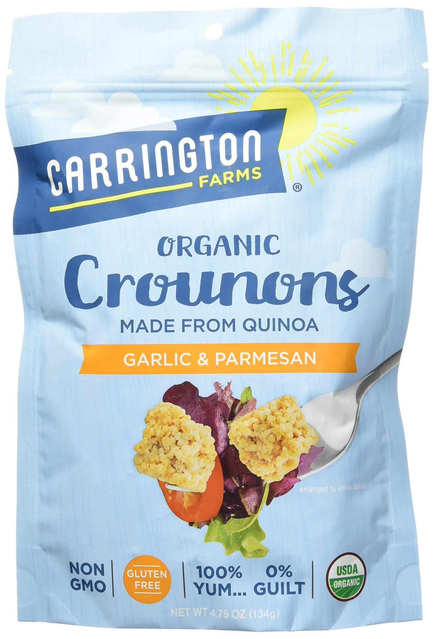 Carrington Farms Crounons Garlic & Parmesan, 4.75 Ounce, Pack of 1