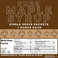 Crait Pure Maple Syrup Packets - Single Serve 1 oz, 30 Pack, Travel Size, Perfect for Pancakes and Quick Energy