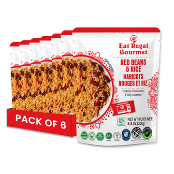 Eat Regal Gourmet Red Beans and Rice, Ready to Eat, Microwaveable, 8.8 oz, Pack of 6