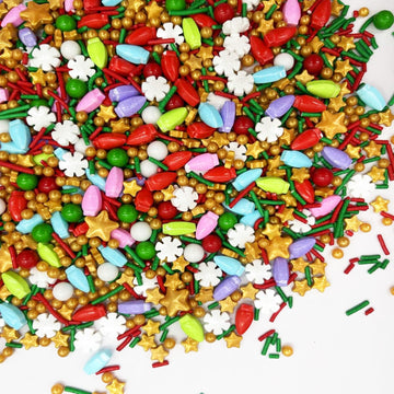 Christmas Snowflakes Sprinkles Candy Sugar Colorful Sprinkle Red And Green Sprinkles Cake Decorations Cupcake Toppers Cookie Dec