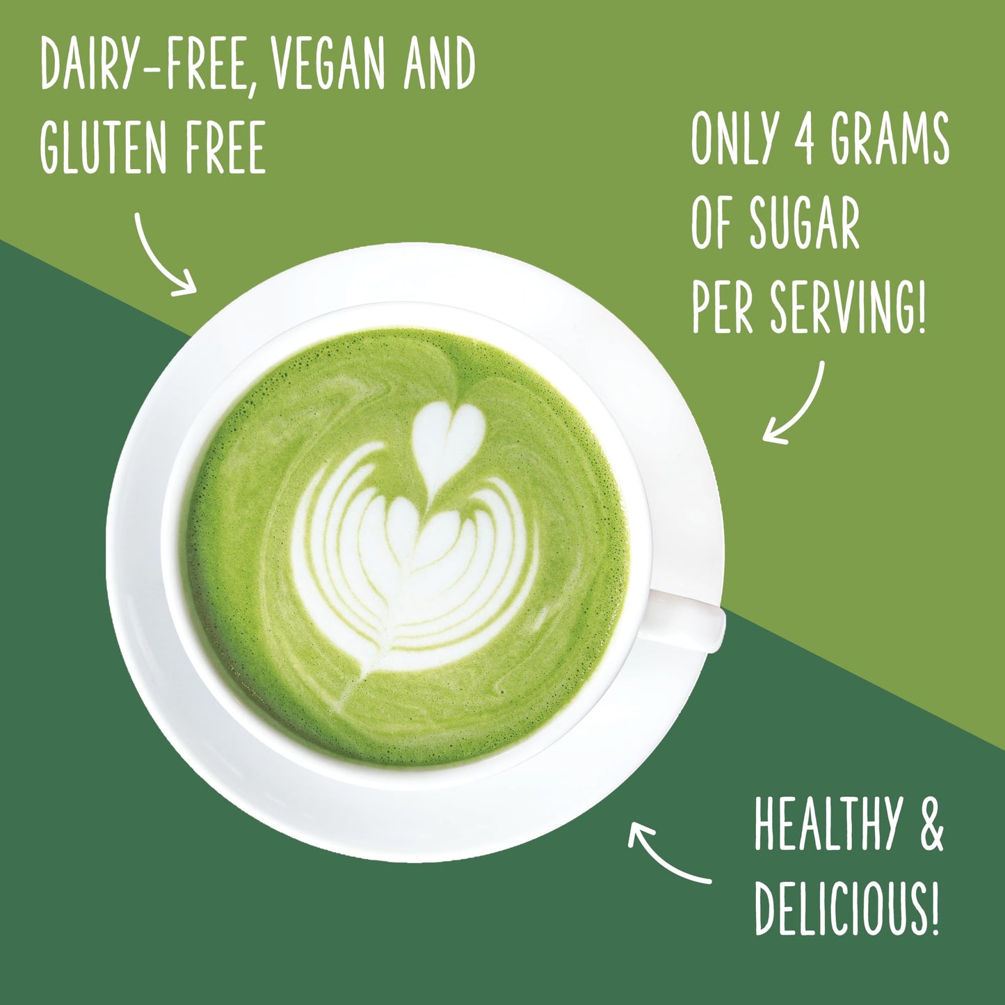 Two Leaves And A Bud Nice Matcha Latte Blend (36 Servings), Japanese Matcha Green Tea Powder, 1 Resealable Bag, 1.1Lb (500G)