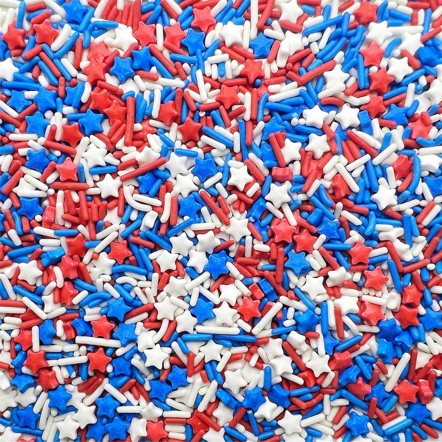 Se Si&Moos Patriotic Jimmy Sprinkles Red White And Blue Star Sprinkles Fourth Of July Sprinkles Memorial Day Sprinkles Soft Jimm
