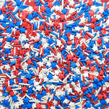 Se Si&Moos Patriotic Jimmy Sprinkles Red White And Blue Star Sprinkles Fourth Of July Sprinkles Memorial Day Sprinkles Soft Jimm