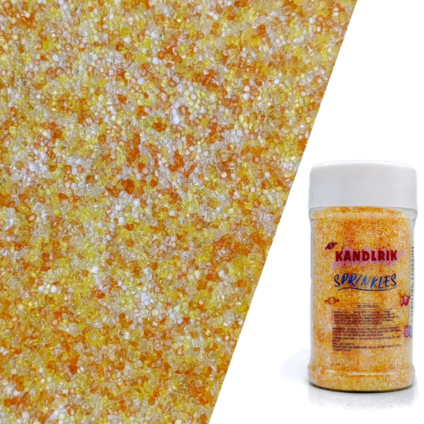 Edible Sanding Sugar Sprinkles for Cookie Decorating, Sugar Sprinkle Mix For Celebration Cakes, Cupcakes, Cookies, 3OZ (Orange&Y
