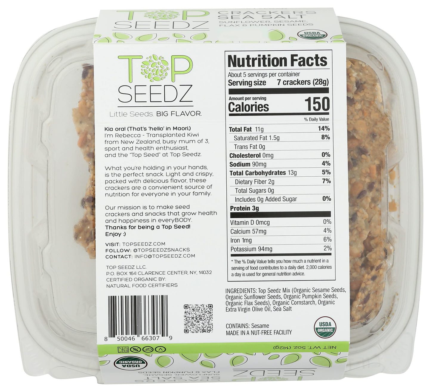 Top Seedz Organic Sea Salt ers  5 oz