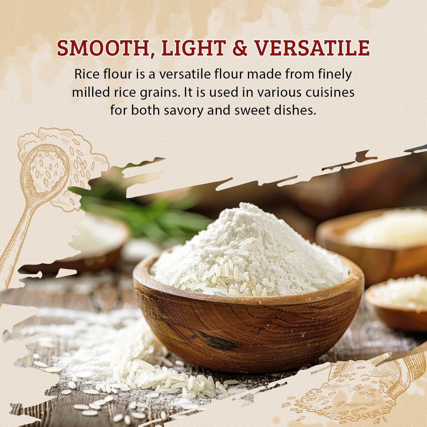 52Usa Thai Rice Flour 32 Ounce (Basic), 1 Pound (Pack Of 2), Rice Flour For Baking Or Cooking, Product Of Thailand, All Natural