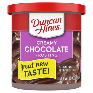 Duncan Hines creamy Home-Style Frosting, classic chocolate, 16 Ounce, Pack of 8