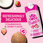 Vita Coco Treats Strawberries & Cream Coconut Milk Drink | Sweet, Refreshing, Treat | Lower Sugar Pink Drink Alternative| 16.9 f
