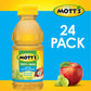 Motts 100% Apple White G  Juice, 8 Fl Oz Bottles, Pack of 24