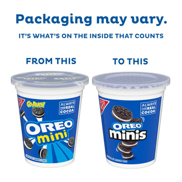 OREO Minis Chocolate Sandwich Cookies, 3.5 oz Snack Cup