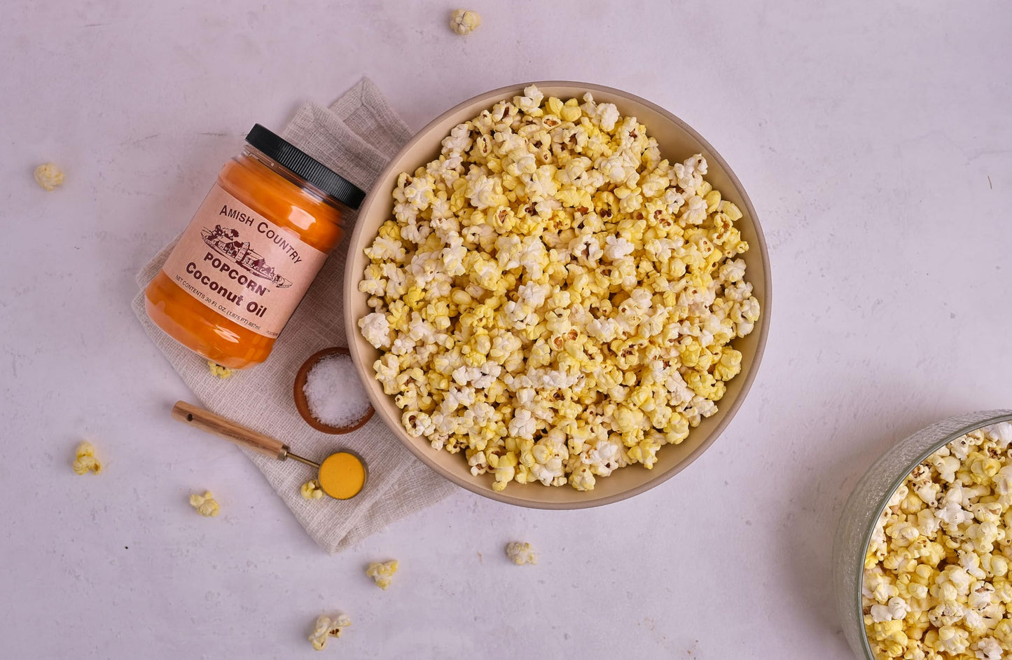 Amish Country Popcorn | Coconut Oil - 2 Bottles - 30 oz Each | Vegan, Tree Nut and Peanut Free | Old Fashioned, Non-GMO and Glut