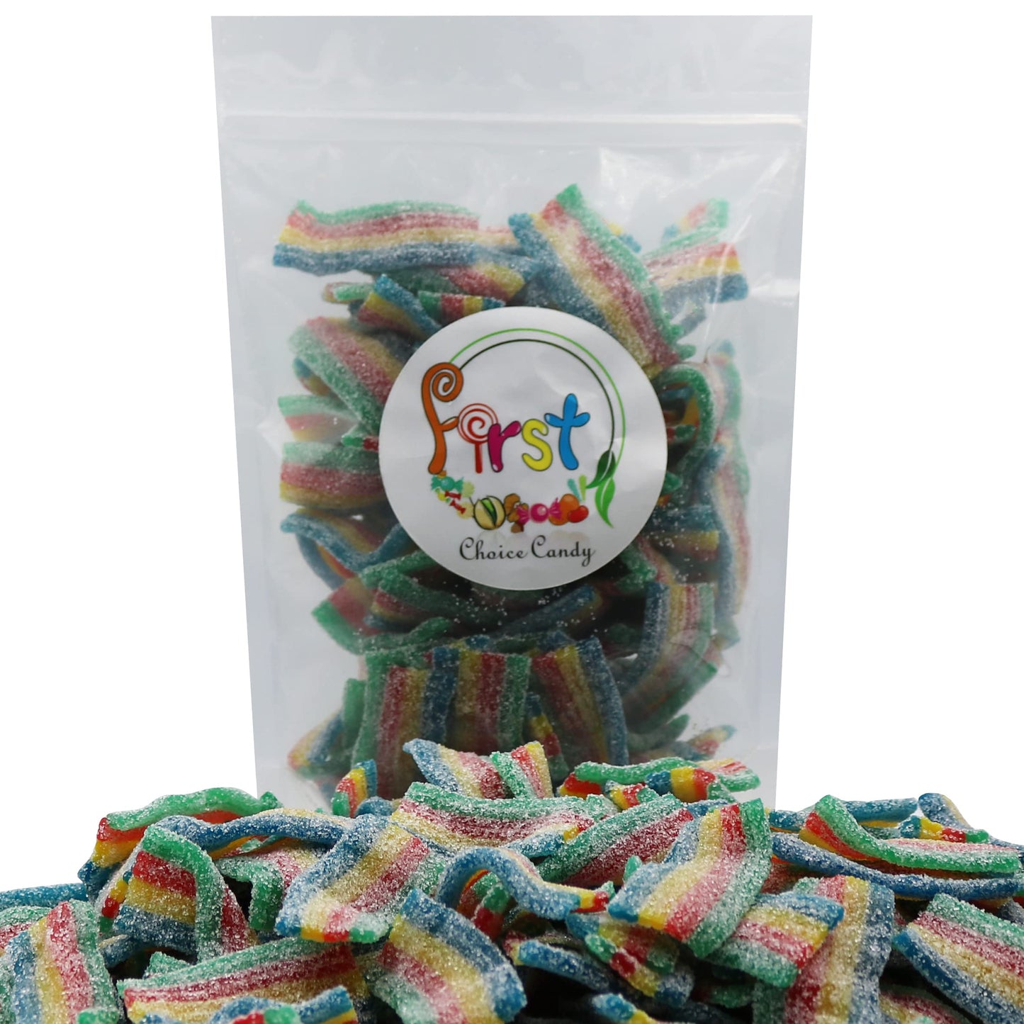 Variety Color Sour Gummy Belts (Mini Rainbow Bites, 2 LB)