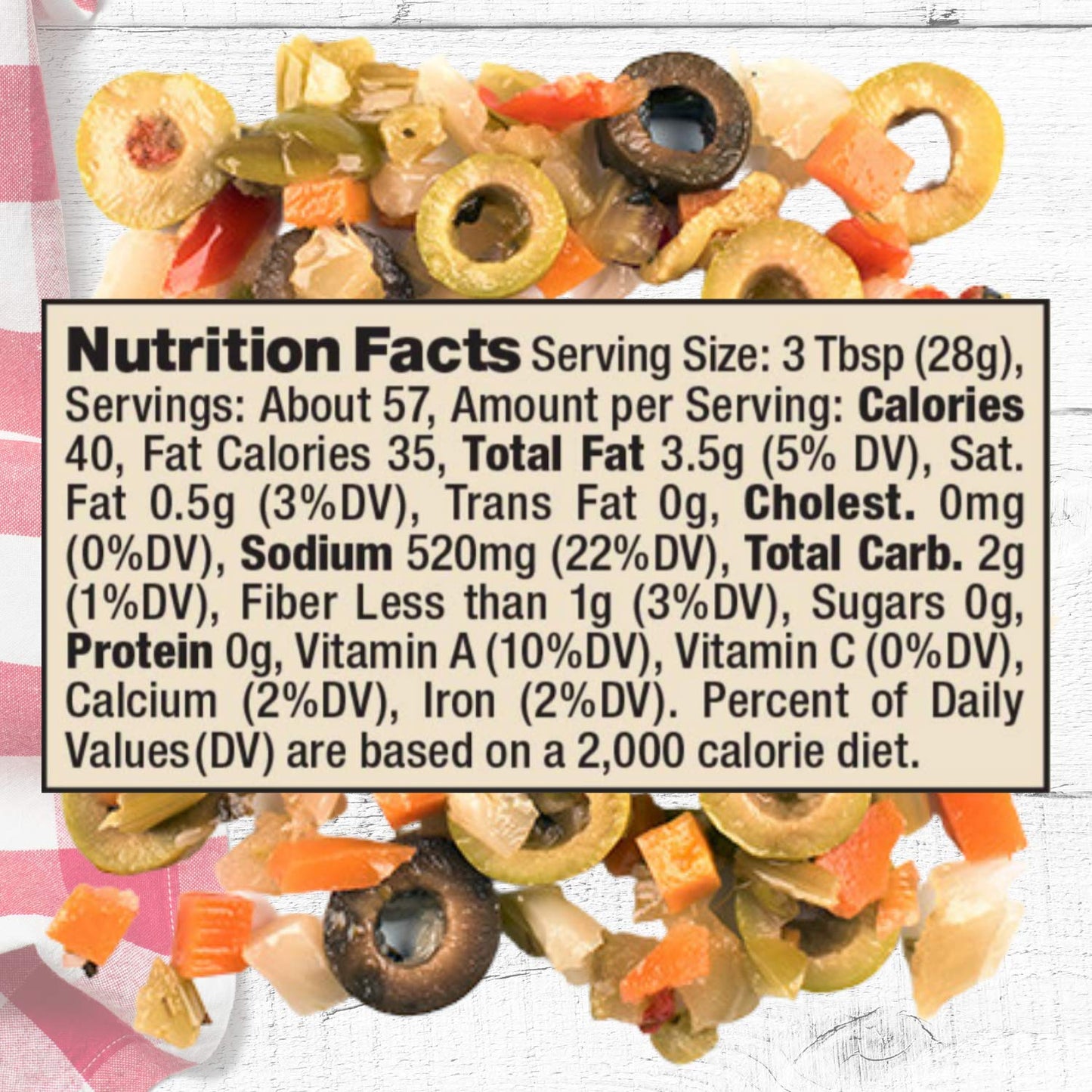 Roland Foods New Orleans Style Mild Muffuletta Salad, Sourced In The Usa, 56-Ounce Pouch